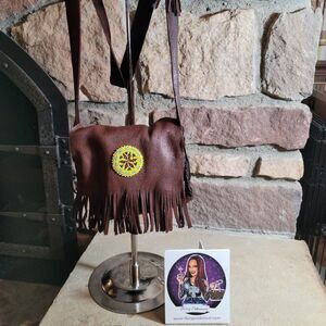 🔷️Genuine Elk Hide Crossbody Leather Purse Bag by Native Americans BNA8